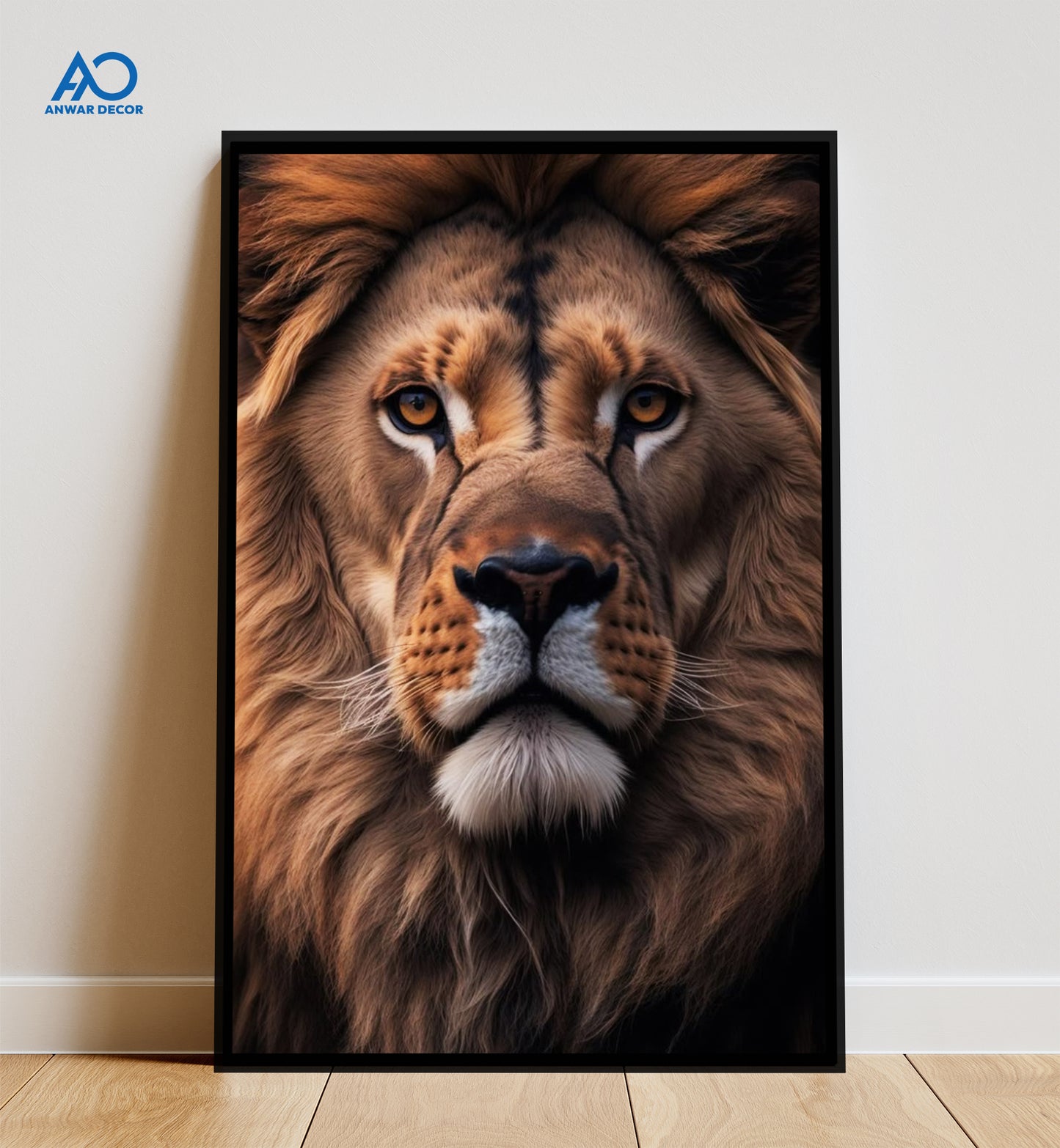 Majestic Lion Portrait | Animal Wall Art - Anwar Decor