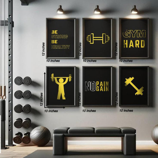 Set of 6 Gym frames - Anwar Decor