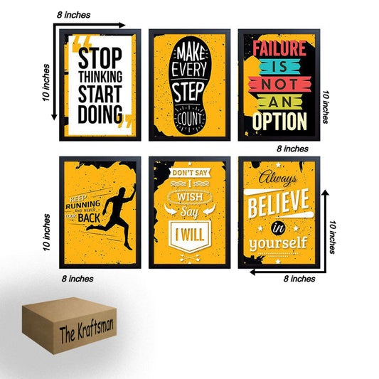 Action & Achievement Quotes | Motivational Wall Frame - Anwar Decor