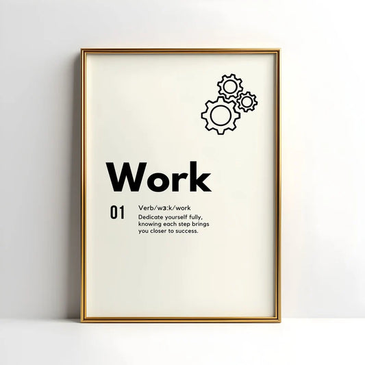 Work Hard Succeed | Motivational Wall Frame - Anwar Decor
