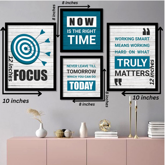 Focus & Time Management | Motivational Wall Frame - Anwar Decor
