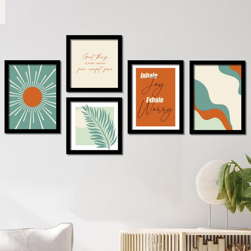 Set of 5 wall art frames - Anwar Decor