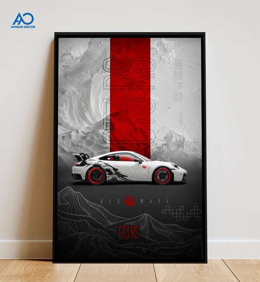 Porsche 911 GT3 RS Art | Car Poster Wall Art - Anwar Decor