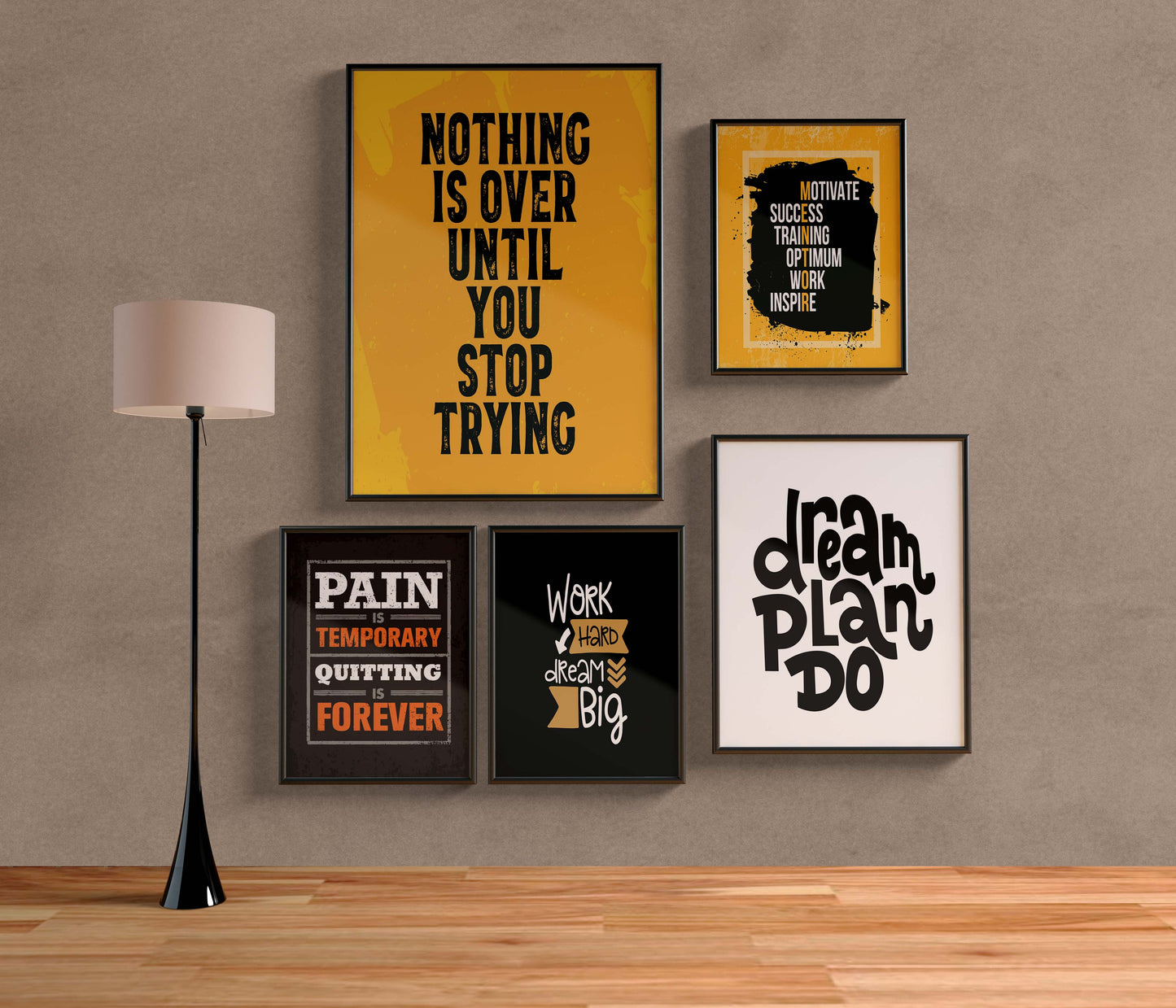 Persistence & Never Give Up Quotes | Motivational Wall Frame - Anwar Decor