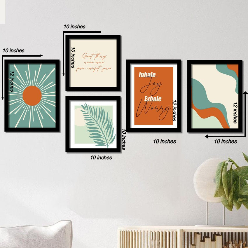 Set of 5 wall art frames - Anwar Decor