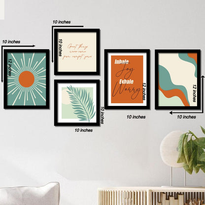 Set of 5 wall art frames - Anwar Decor