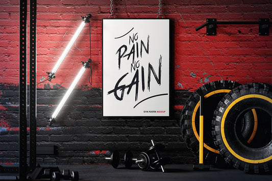 No Pain No Gain -  Motivational wall frame - Anwar Decor