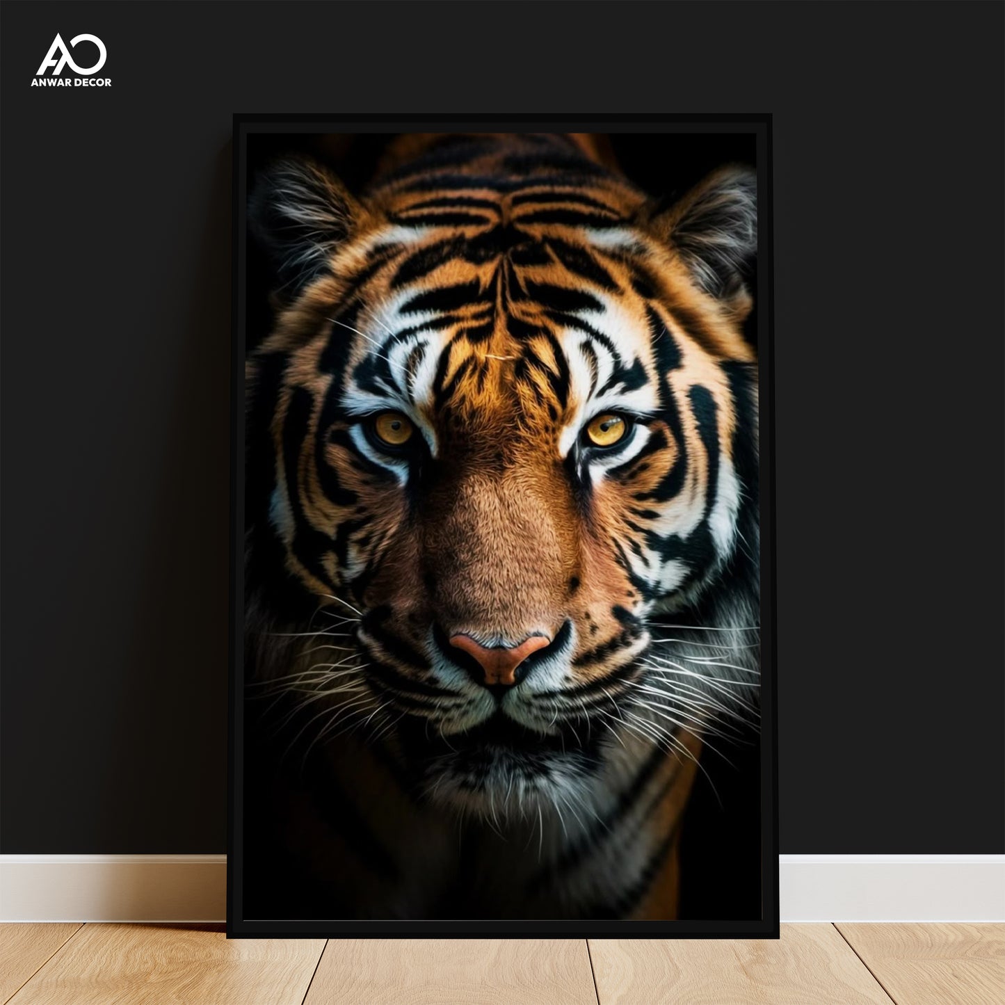 Majestic Tiger Portrait | Animal Wall Art - Anwar Decor