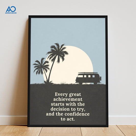 Great Achievement Quotes | Motivational Wall Frame - Anwar Decor
