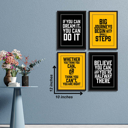 Believe & Achieve Quotes | Motivational Wall Frame - Anwar Decor