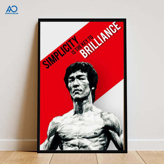 Bruce Lee Simplicity Quote | Sports Poster Wall Art - Anwar Decor