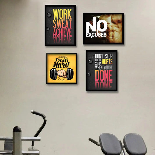 Set of 4 Gym wall frames - Anwar Decor