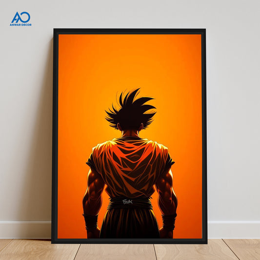 Son Goku Back View Art | Anime Poster Wall Art - Anwar Decor
