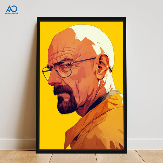 Walter White Portrait Art | TV Show Poster Wall Art - Anwar Decor