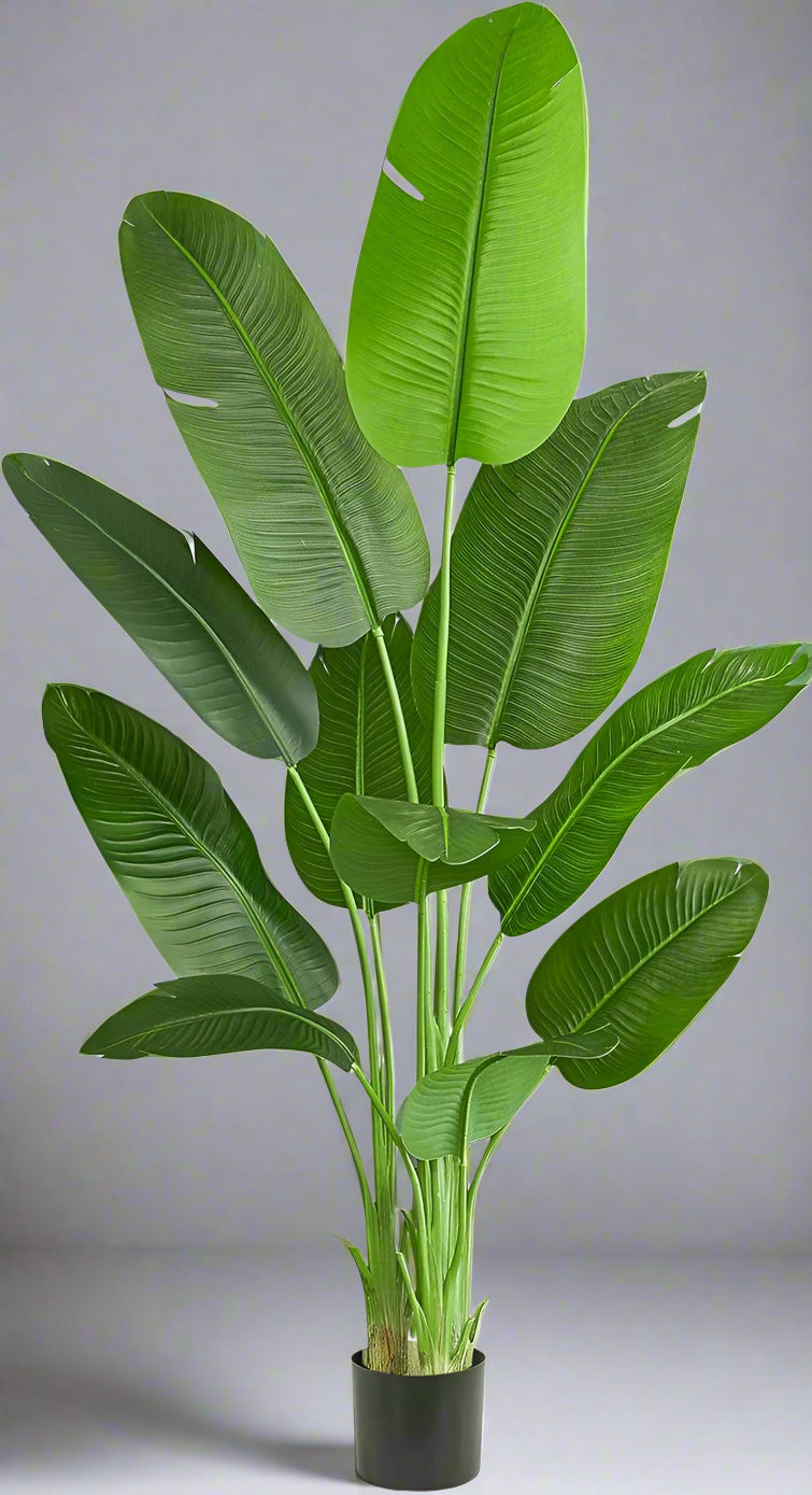 Artificial White Bird of Paradise Plant in Pot (Banana plant with pot)