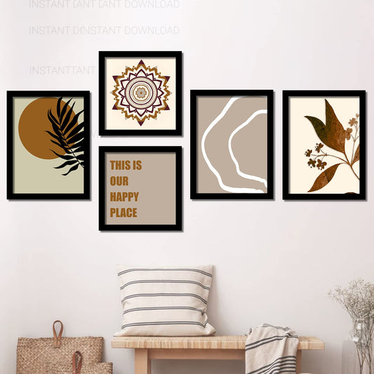 Set of 5 wall art frames - Anwar Decor