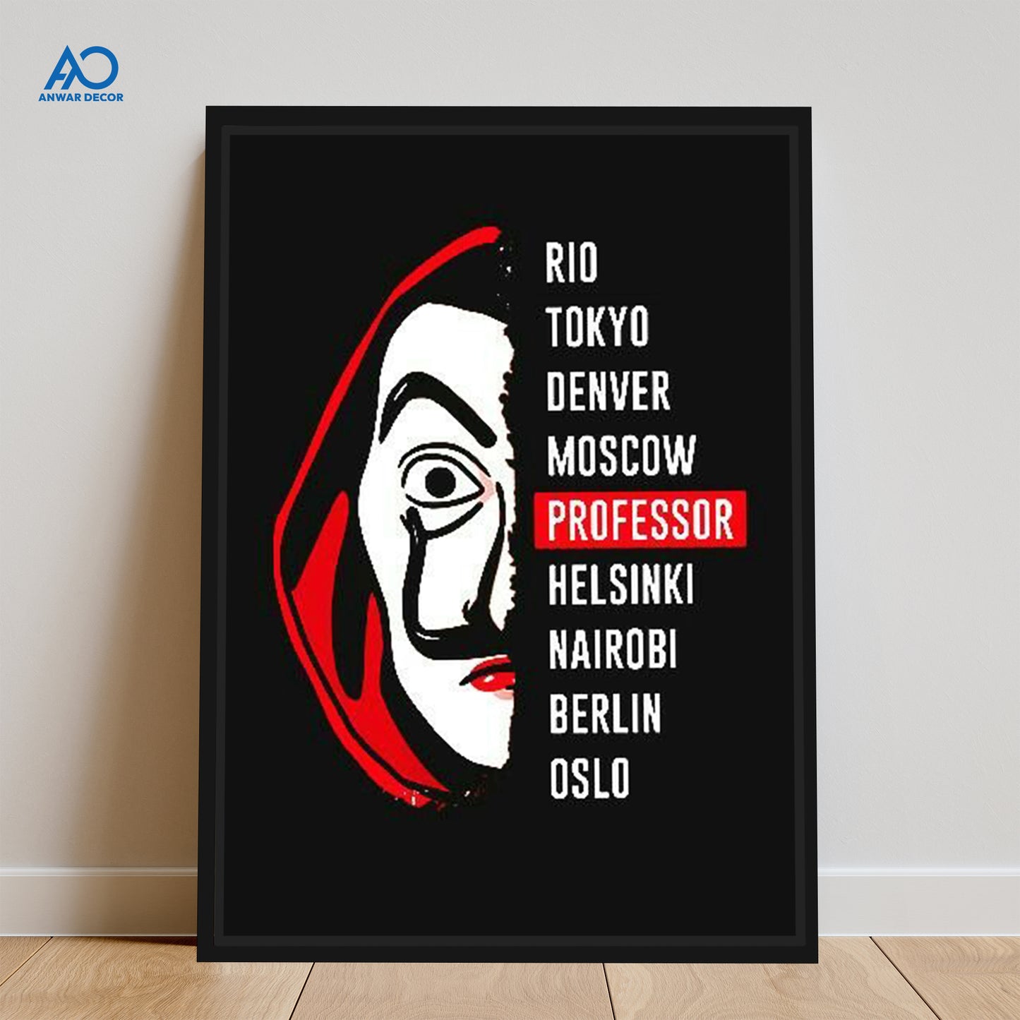 Money Heist Characters Art | TV Show Poster Wall Art - Anwar Decor