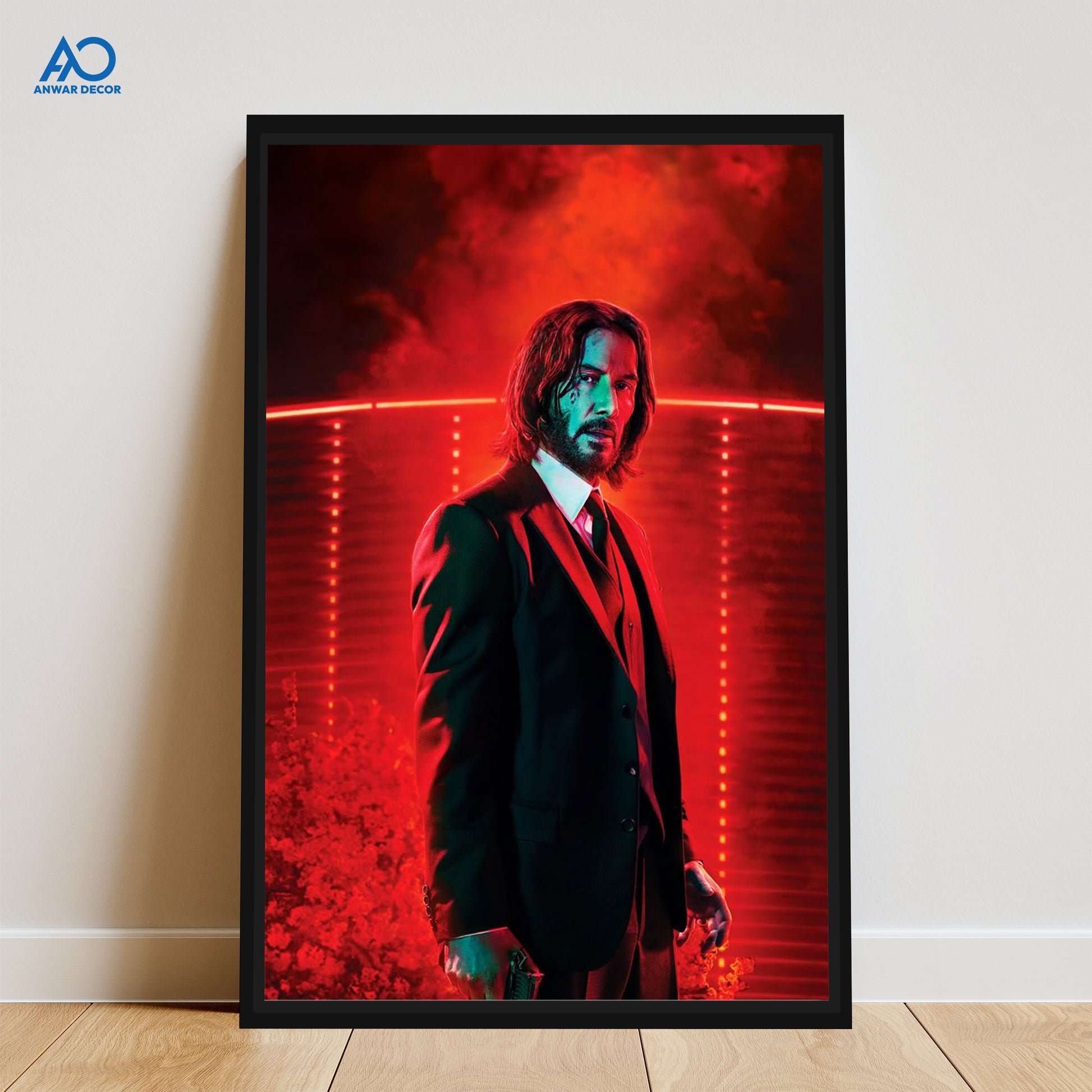 John Wick Keanu Reeves Art | Movie Poster Wall Art - Anwar Decor
