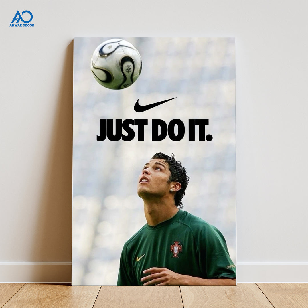 Cristiano Ronaldo Just Do It Art Sports Poster Wall Art