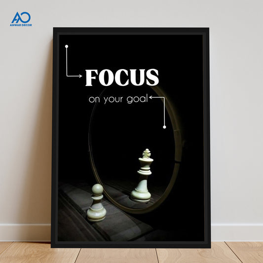 Focus On Your Goal Chess Art | Motivational Wall Art - Anwar Decor