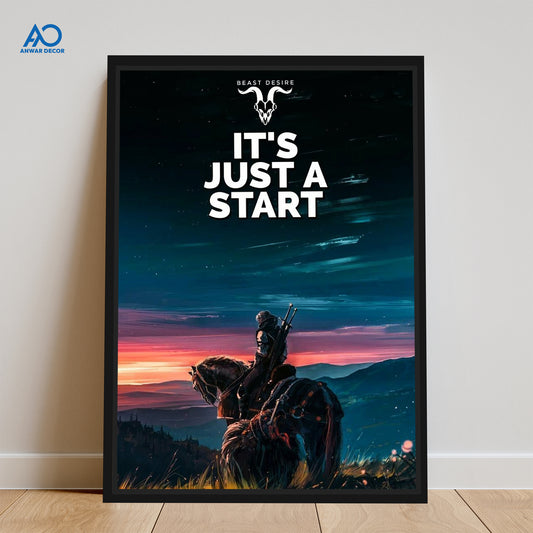 It's Just A Start Witcher Landscape | Motivational Wall Art - Anwar Decor