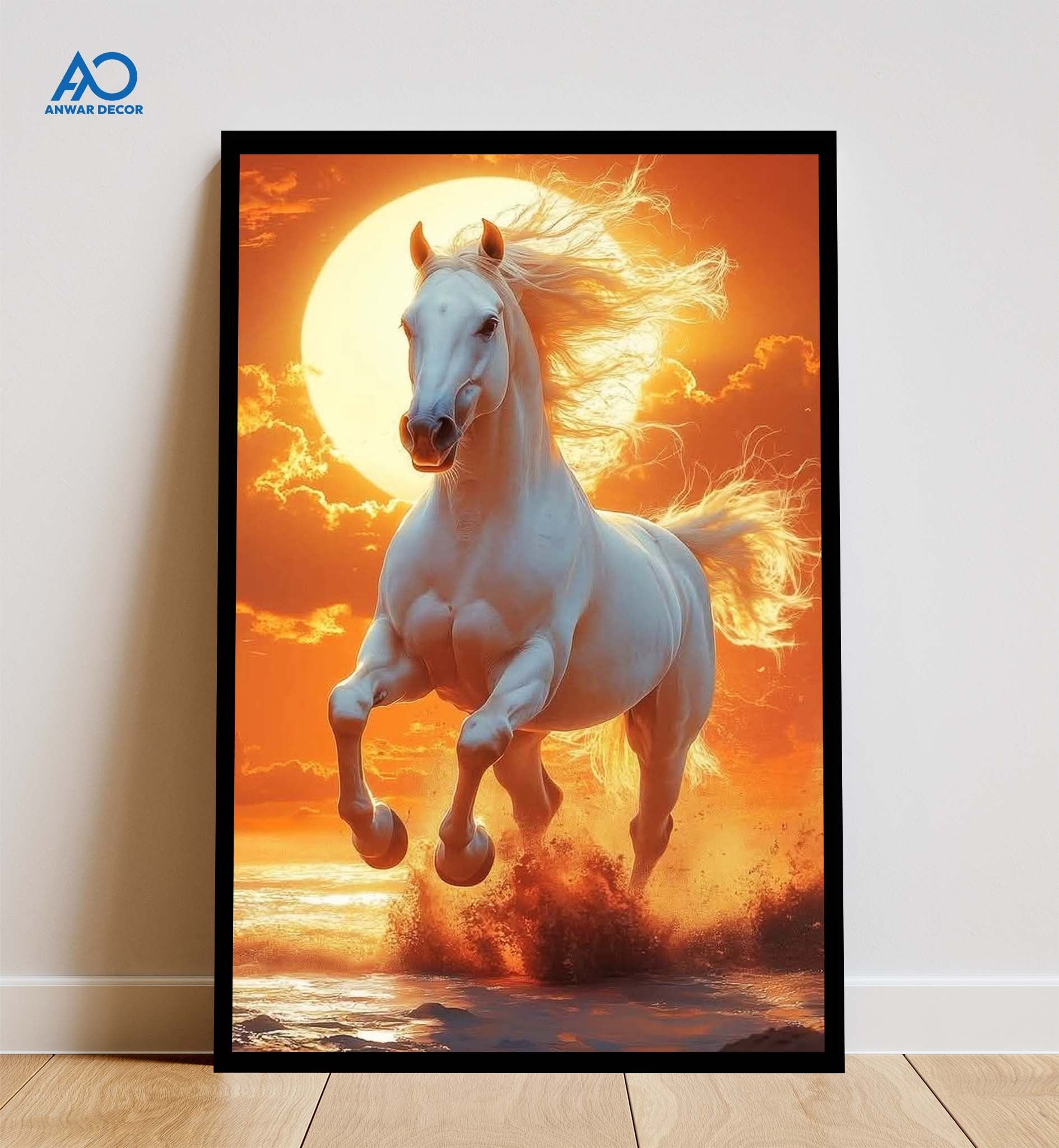 Majestic White Horse | Nature & Landscape Wall Art - Anwar Decor