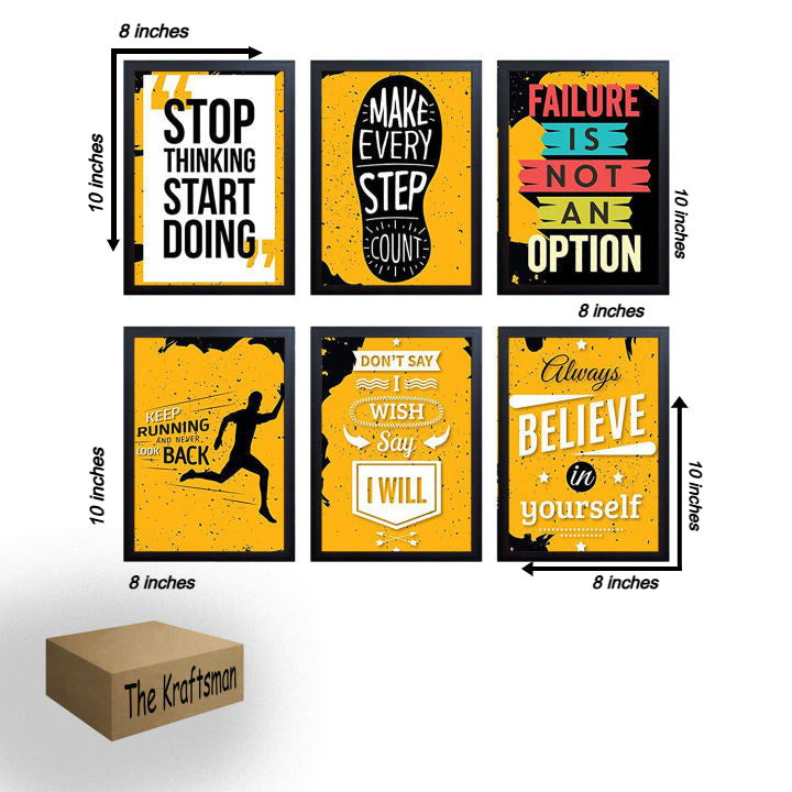 Action & Achievement Quotes | Motivational Wall Frame - Anwar Decor