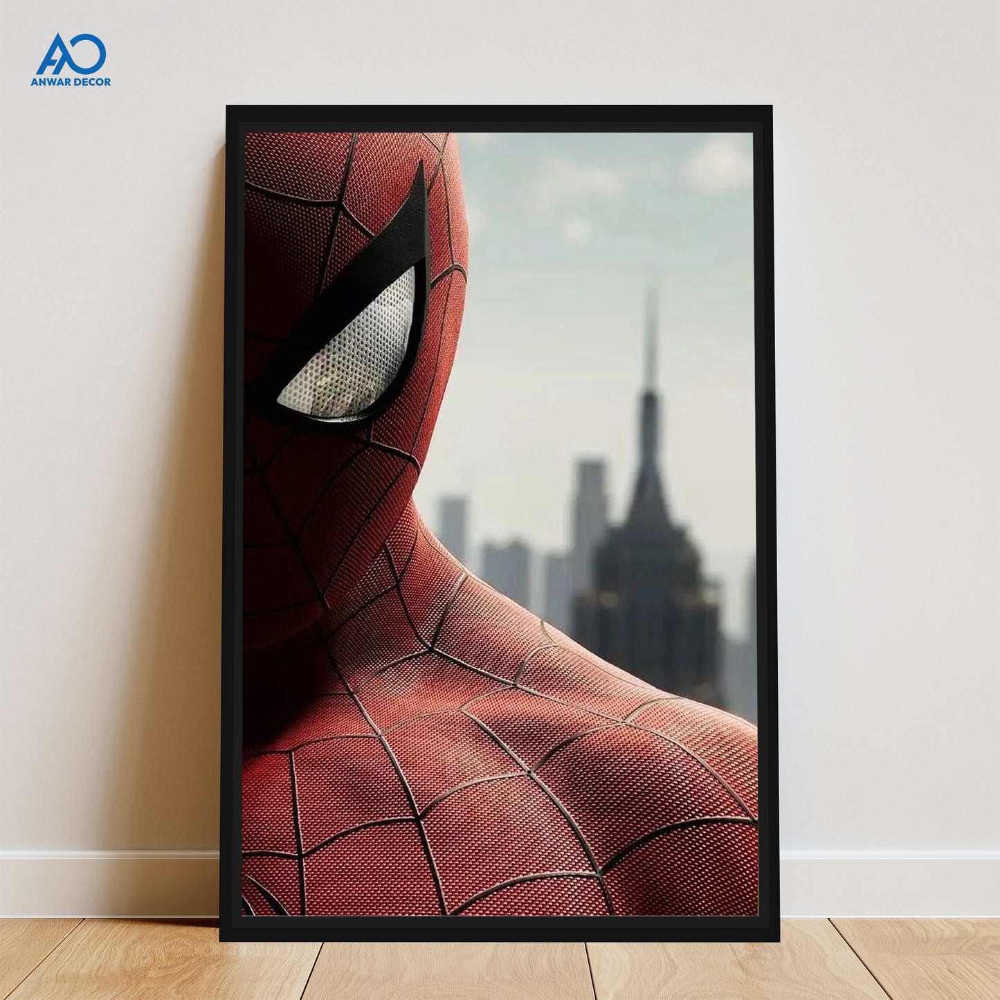 Spider-Man Close-Up City View | Movie Poster Wall Art - Anwar Decor