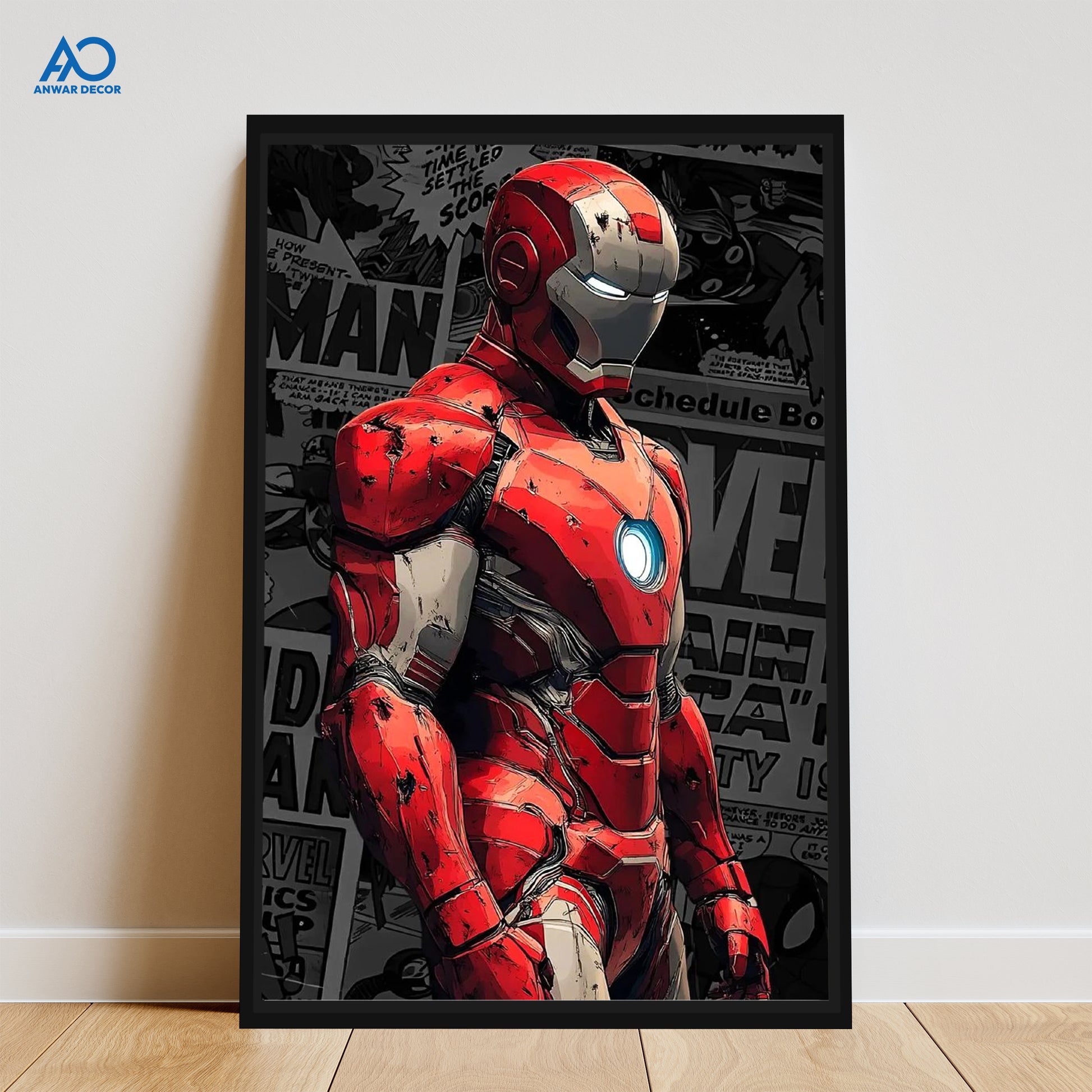 Iron Man Comic Art | Movie Poster Wall Art - Anwar Decor