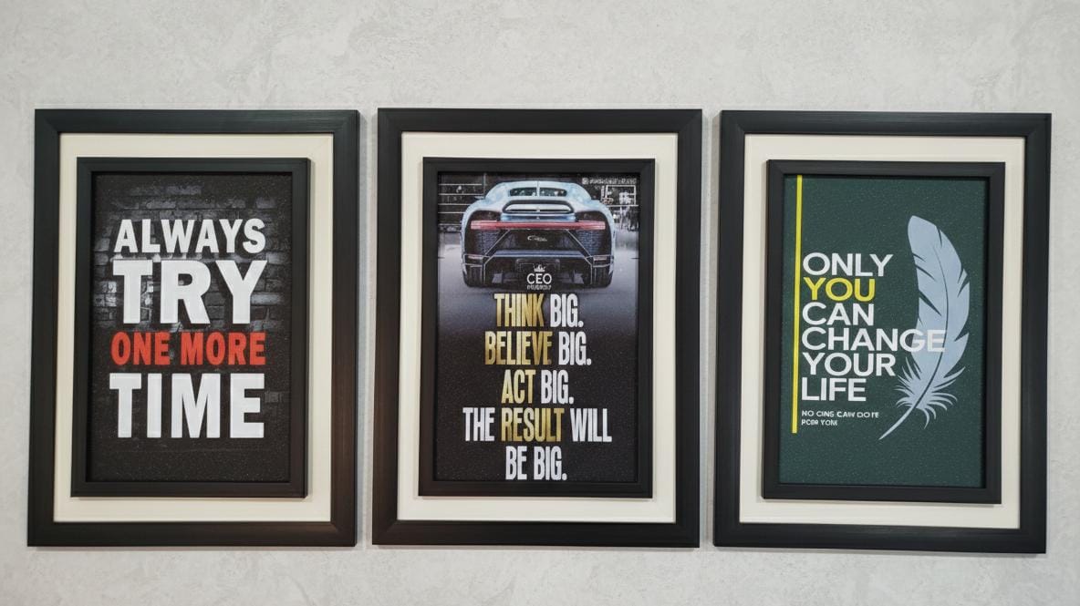 “Power of Belief & Change” – Motivational Wall Art Collection in Pakistan
