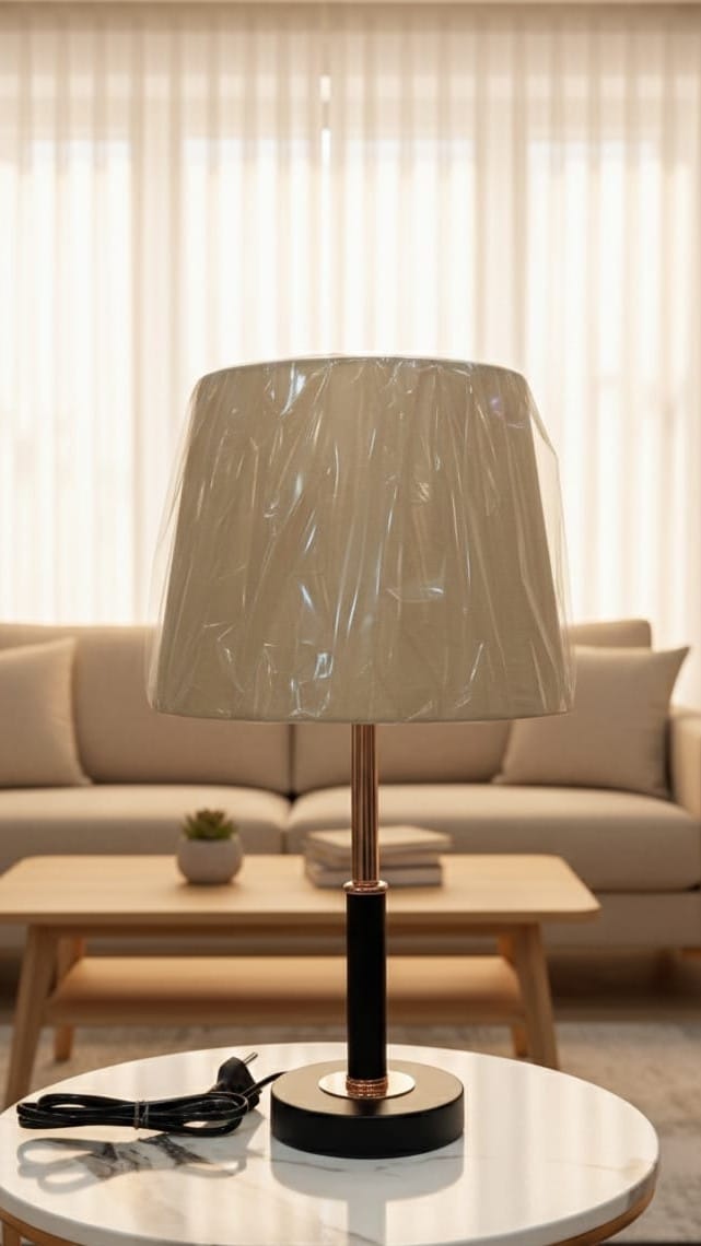 Modern Black & Gold Base Bedside Table Lamp | Home Decor in Pakistan - Anwar Decor