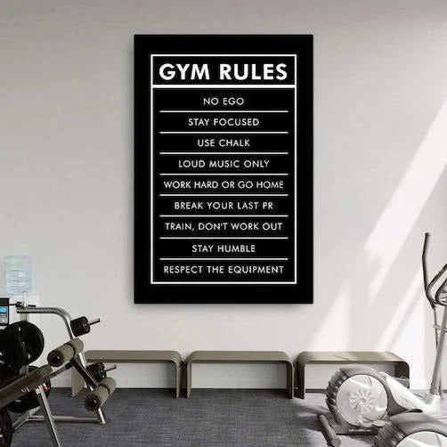Gym rules wall frames - Anwar Decor