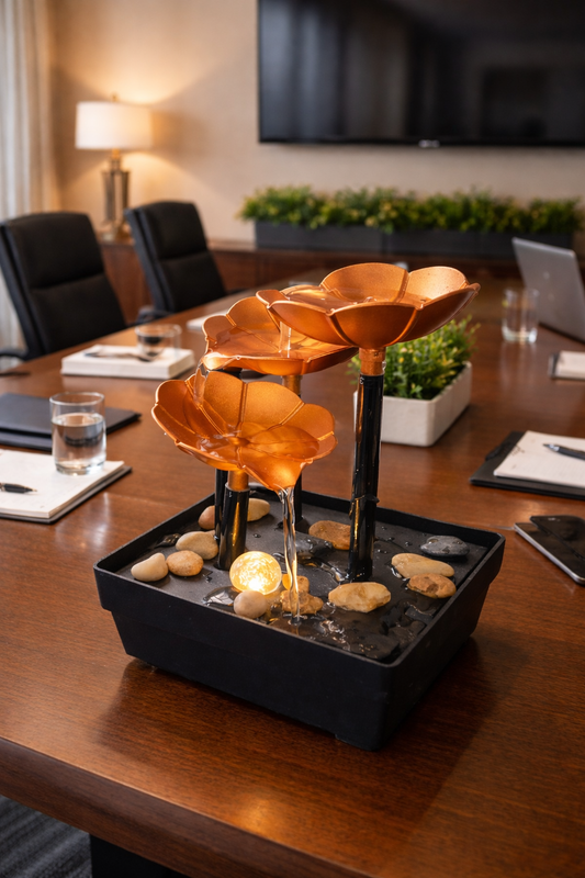 Elegant Flower Table Fountain Indoor Water Decor Tabletop Showpiece in Pakistan - Anwar Decor